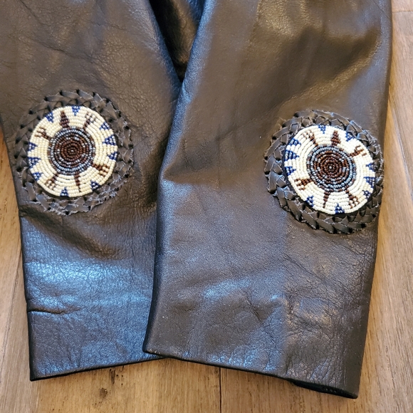 Leather embellished motorcycle jacket - Picture 9 of 9